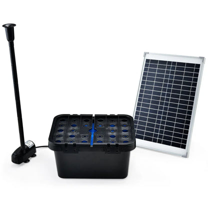 PROTEGE 10W Solar Powered Water Fountain Pump Pond Kit with Eco Filter Box - Mekamart Australia