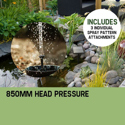 PROTEGE 5W Solar Powered Fountain Submersible Water Pump Panel Kit Garden Pond - Mekamart Australia