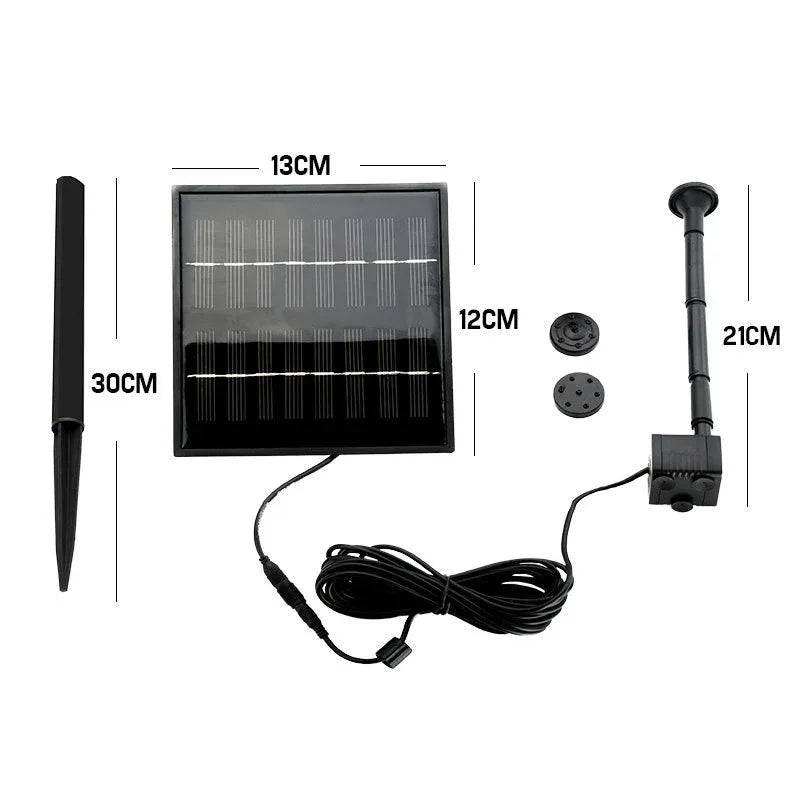 PROTEGE 5W Solar Powered Fountain Submersible Water Pump Panel Kit Garden Pond - Mekamart Australia