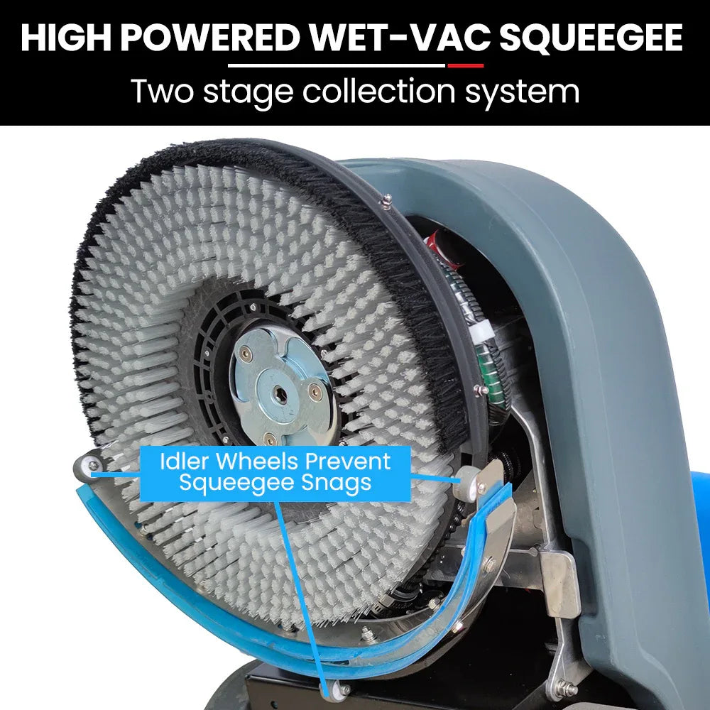 AUCH FSH14 Floor Scrubber & Dryer, 360mm, Battery Powered, Walk Behind, Multi-purpose Commercial Grade Machine - Mekamart Australia