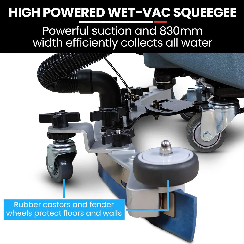 Auch FSH18 Floor Scrubber & Dryer, 490mm, Battery Powered, Walk Behind, Multi-purpose Commercial Grade Machine - Mekamart Australia