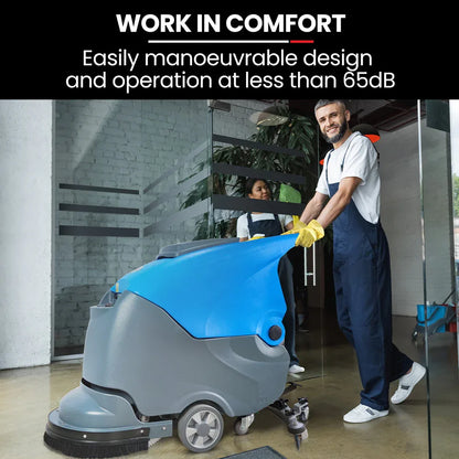 Auch FSH18 Floor Scrubber & Dryer, 490mm, Battery Powered, Walk Behind, Multi-purpose Commercial Grade Machine - Mekamart Australia