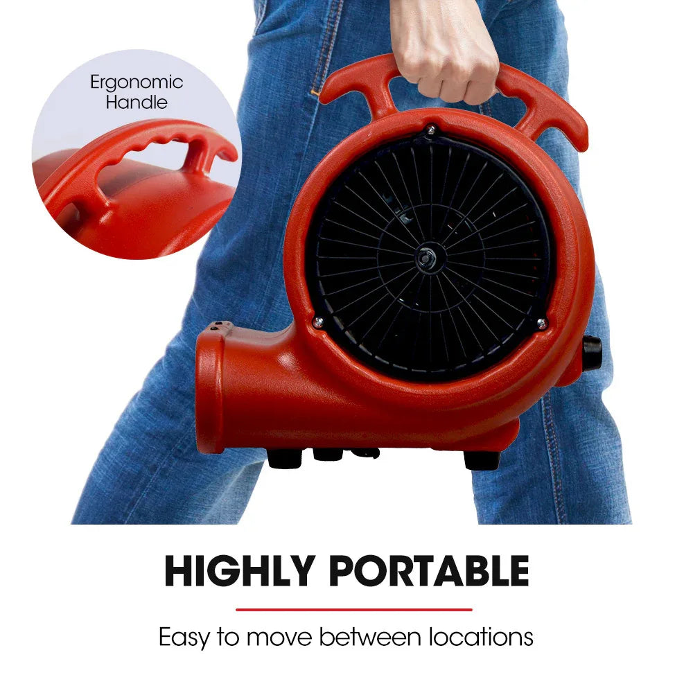 Baumr-AG 3-Speed Carpet Dryer Air Mover Blower Fan, 700CFM, Sealed Copper Motor, Poly Housing - Mekamart Australia