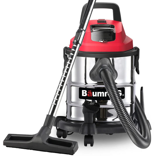 Baumr-AG 20L Cordless Wet & Dry Vacuum Cleaner Kit, with 4Ah battery and Charger, Blower, HEPA Filter, Accessories, Stainless Steel, for Car, Home, Garage - Mekamart Australia
