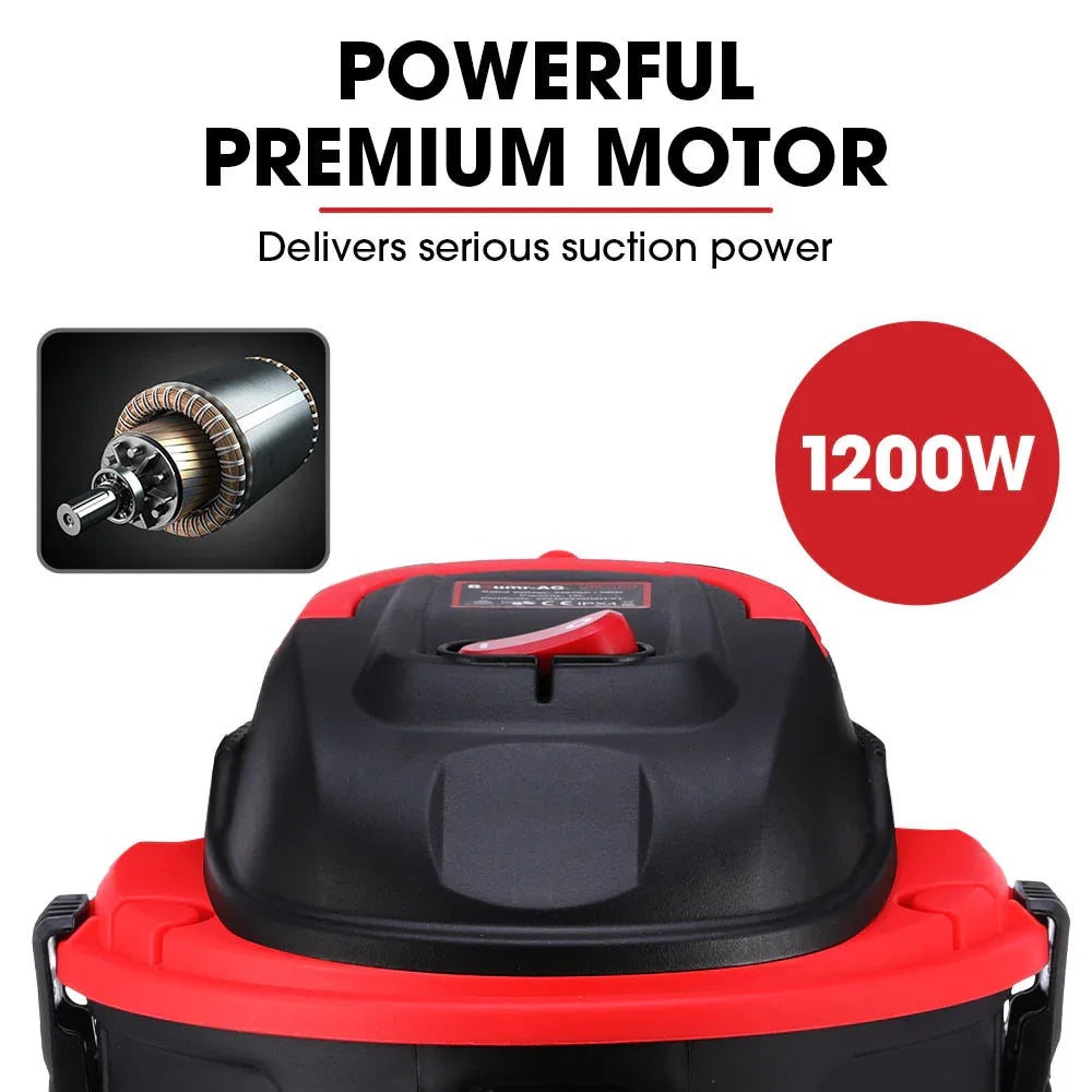 Baumr-AG 15L 1200W Wet and Dry Vacuum Cleaner, with Blower, for Car, Workshop, Carpet - Mekamart Australia