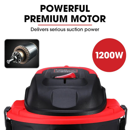 Baumr-AG 15L 1200W Wet and Dry Vacuum Cleaner, with Blower, for Car, Workshop, Carpet - Mekamart Australia