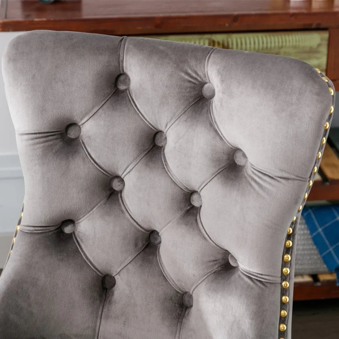 Velvet Home Office Chair- Grey - Mekamart Australia