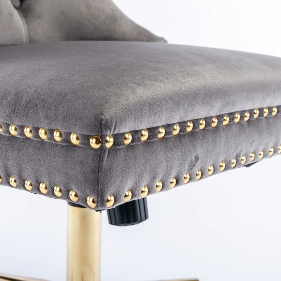 Velvet Home Office Chair- Grey - Mekamart Australia