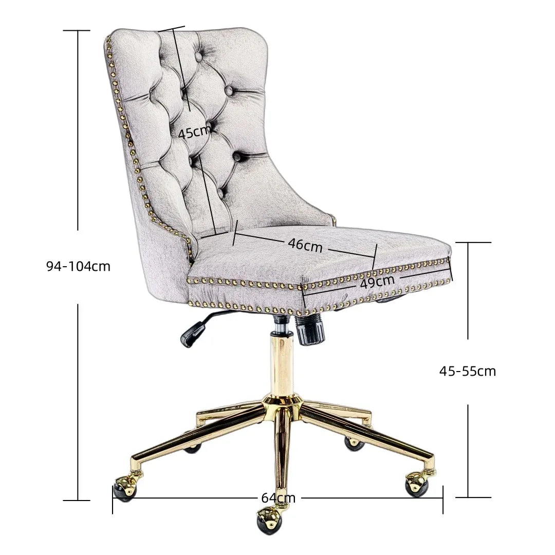 Velvet Home Office Chair- Pink - Mekamart Australia