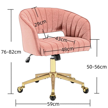 Velvet Home Office Chair- Black - Mekamart Australia