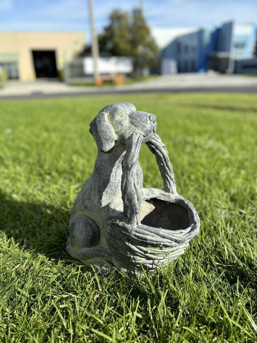 Dog with basket Planter - Mekamart Australia