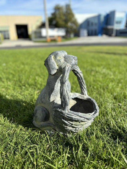 Dog with basket Planter - Mekamart Australia