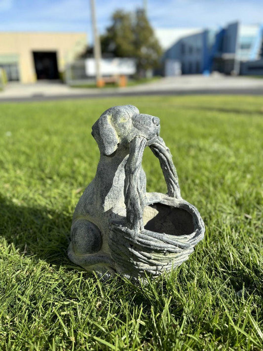 Dog with basket Planter - Mekamart Australia