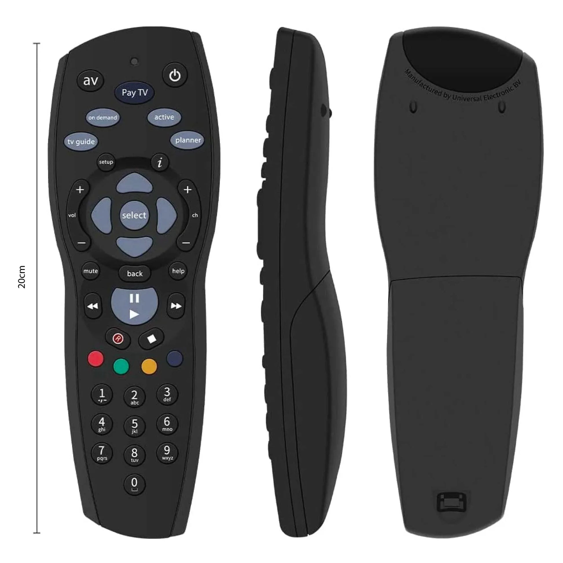 PayTV Remote Control Compatible with Foxtel Standard IQ IQ2 IQ3 IQ4 HD - Black - Mekamart Australia