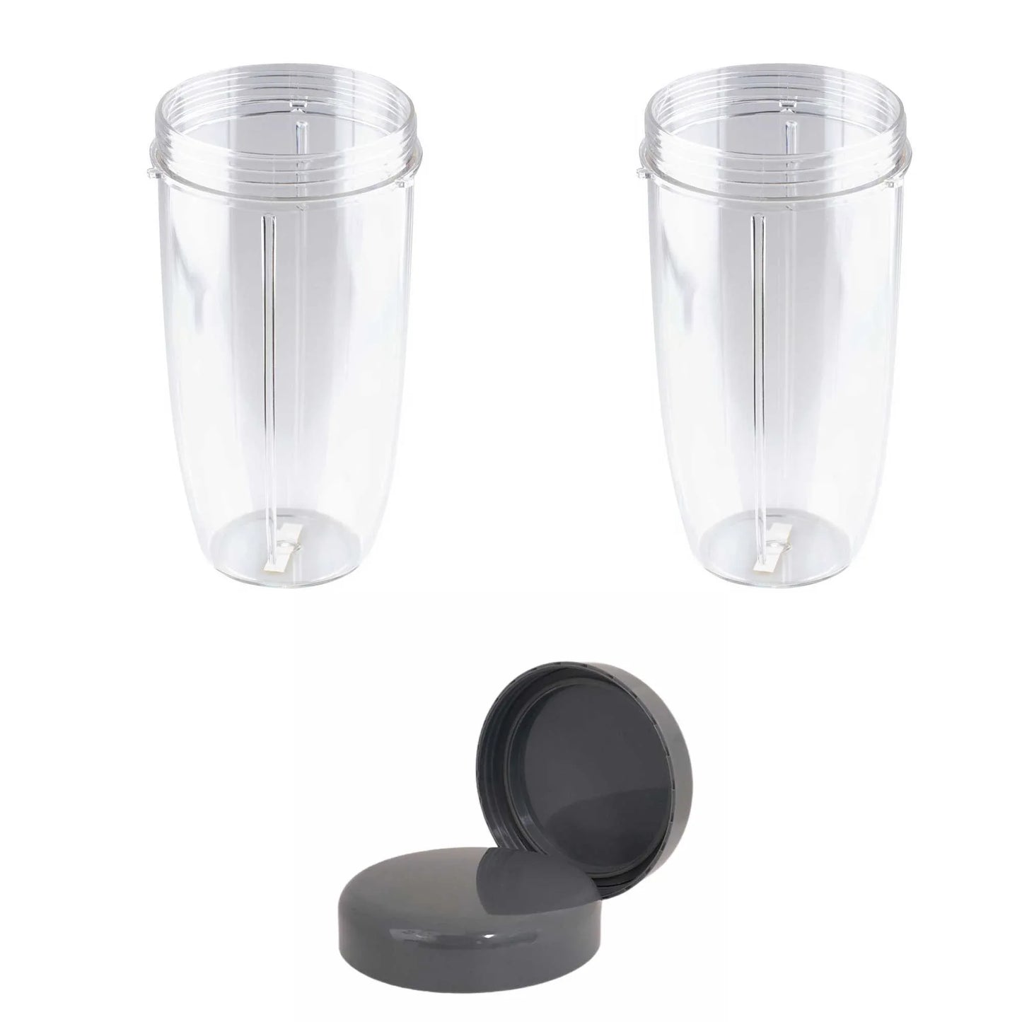 For Nutribullet 2 Tall Cups + 2 Stay Fresh Lid For Nutri 600 and 900 Models - Mekamart Australia