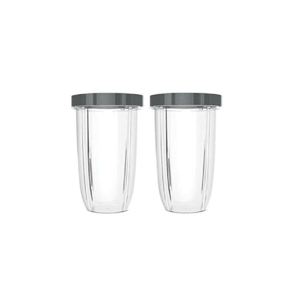 For Nutribullet 2 Tall Cups + 2 Stay Fresh Lid For Nutri 600 and 900 Models - Mekamart Australia