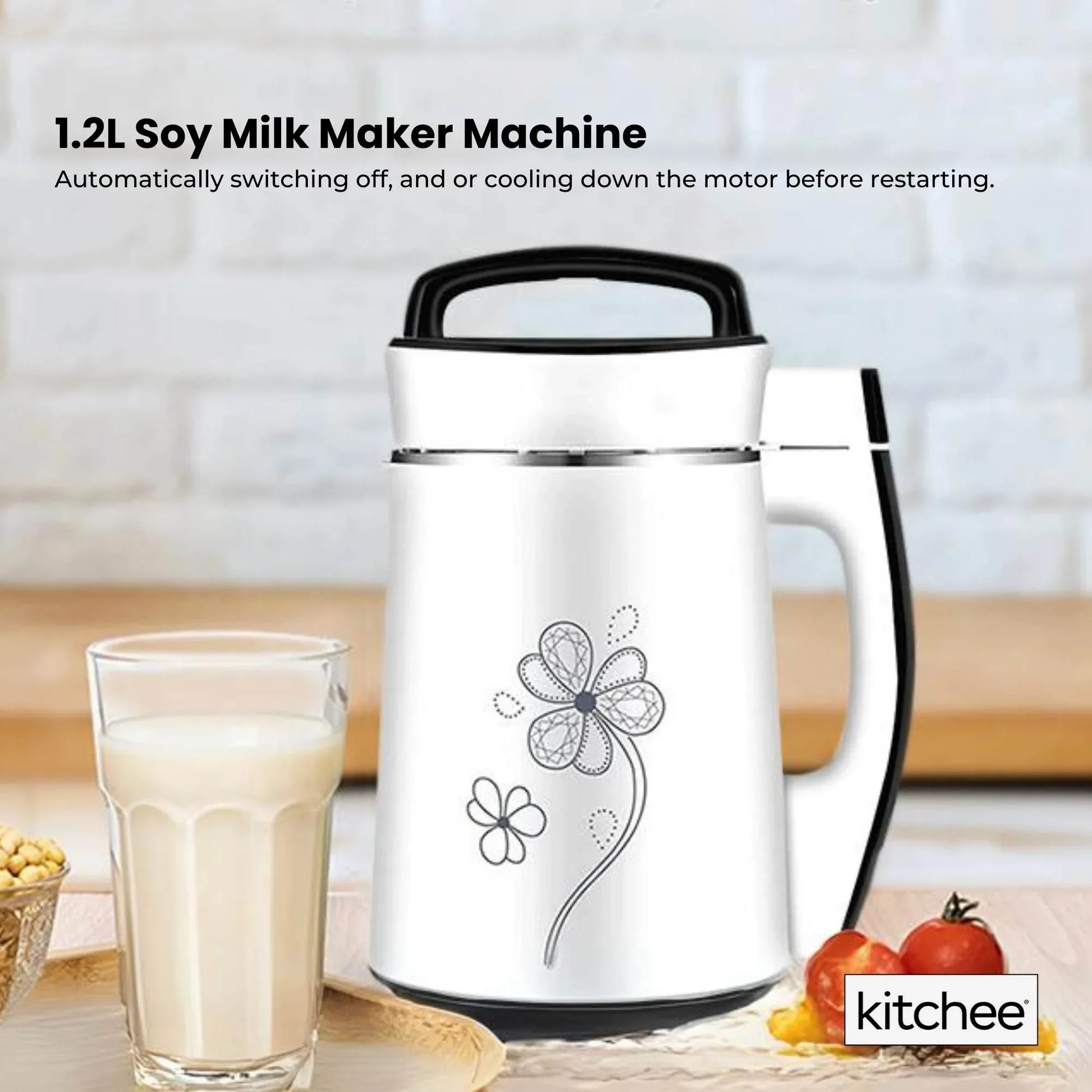 1.2L Electric Soy Bean Milk Maker Machine - Automatic Soya Almond Nut Blender - Mekamart Australia