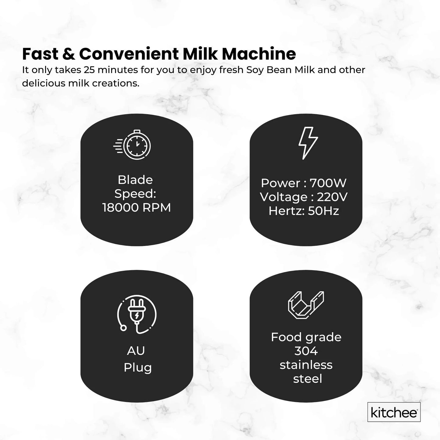 1.2L Electric Soy Bean Milk Maker Machine - Automatic Soya Almond Nut Blender - Mekamart Australia