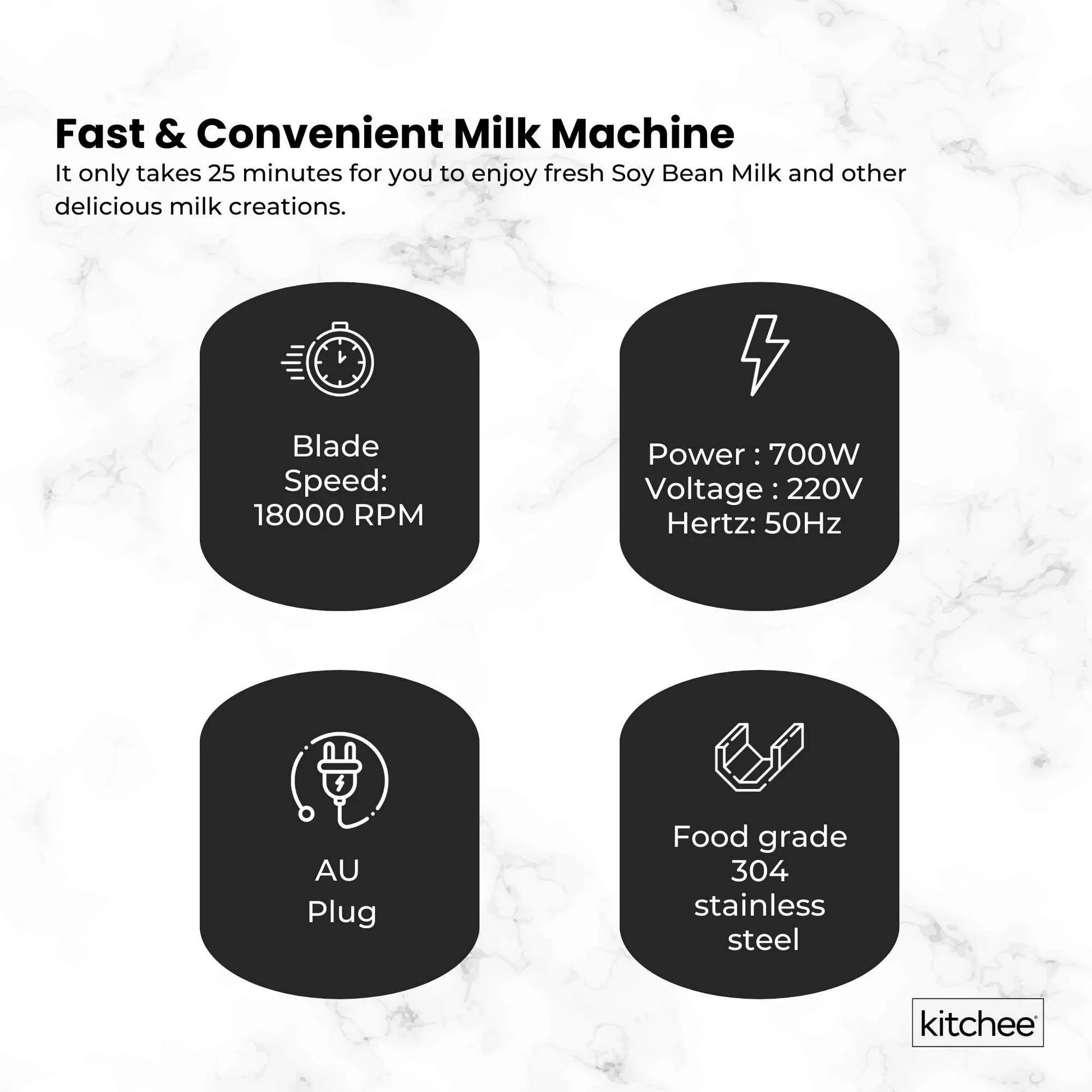 1.2L Electric Soy Bean Milk Maker Machine - Automatic Soya Almond Nut Blender - Mekamart Australia