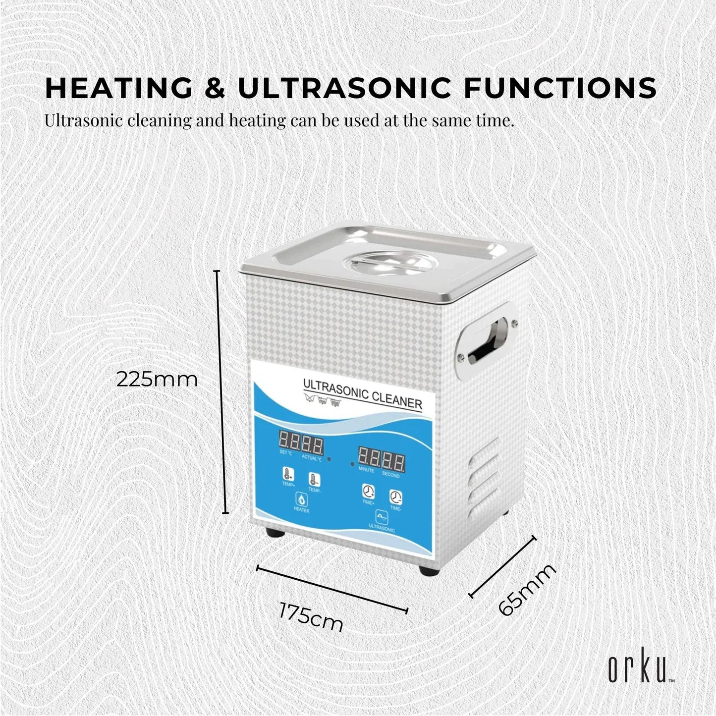 2L Digital Ultrasonic Cleaner Jewelry Ultra Sonic Bath Degas Parts Cleaning - Mekamart Australia