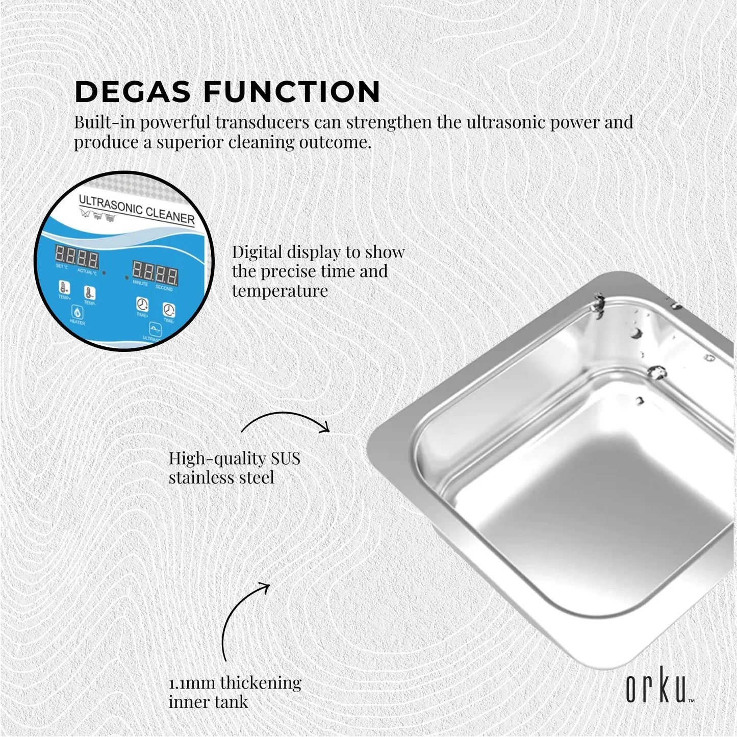 2L Digital Ultrasonic Cleaner Jewelry Ultra Sonic Bath Degas Parts Cleaning - Mekamart Australia