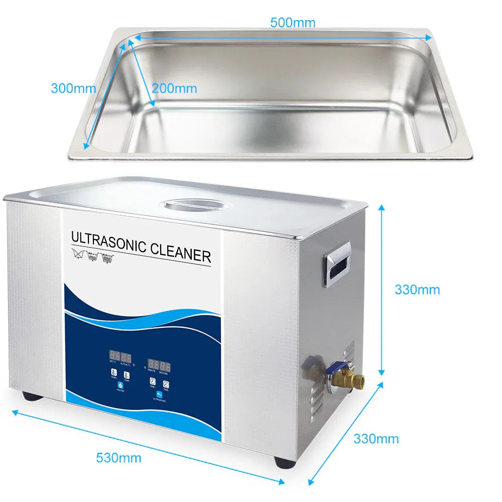 30L Digital Ultrasonic Cleaner Jewelry Ultra Sonic Bath Degas Parts Cleaning - Mekamart Australia