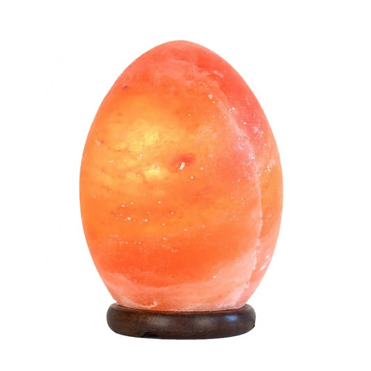 12V 12W Egg Himalayan Pink Salt Lamp Carved Rock Crystal Light Bulb On/Off Switch - Mekamart Australia