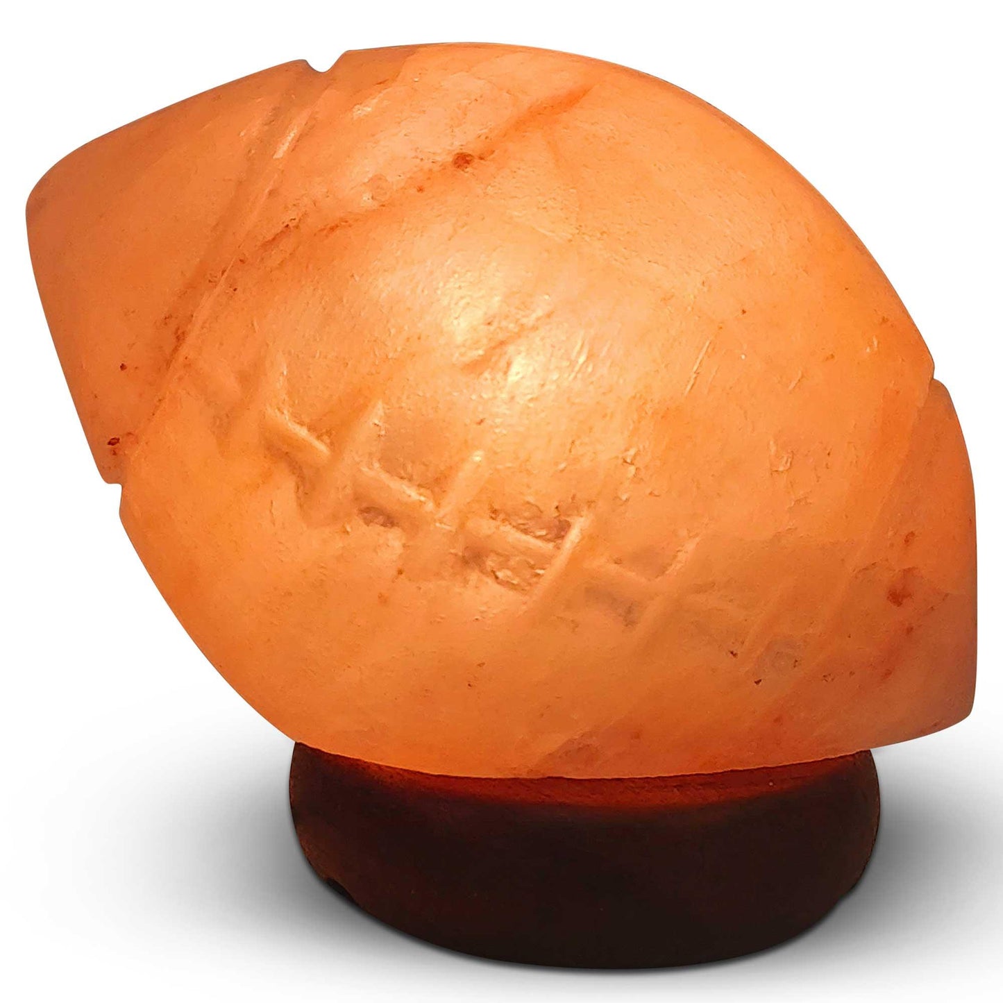 12V 12W Rugby Himalayan Pink Salt Lamp Carved Footy Rock Crystal Light Bulb On/Off - Mekamart Australia