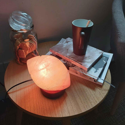 12V 12W Rugby Himalayan Pink Salt Lamp Carved Footy Rock Crystal Light Bulb On/Off - Mekamart Australia