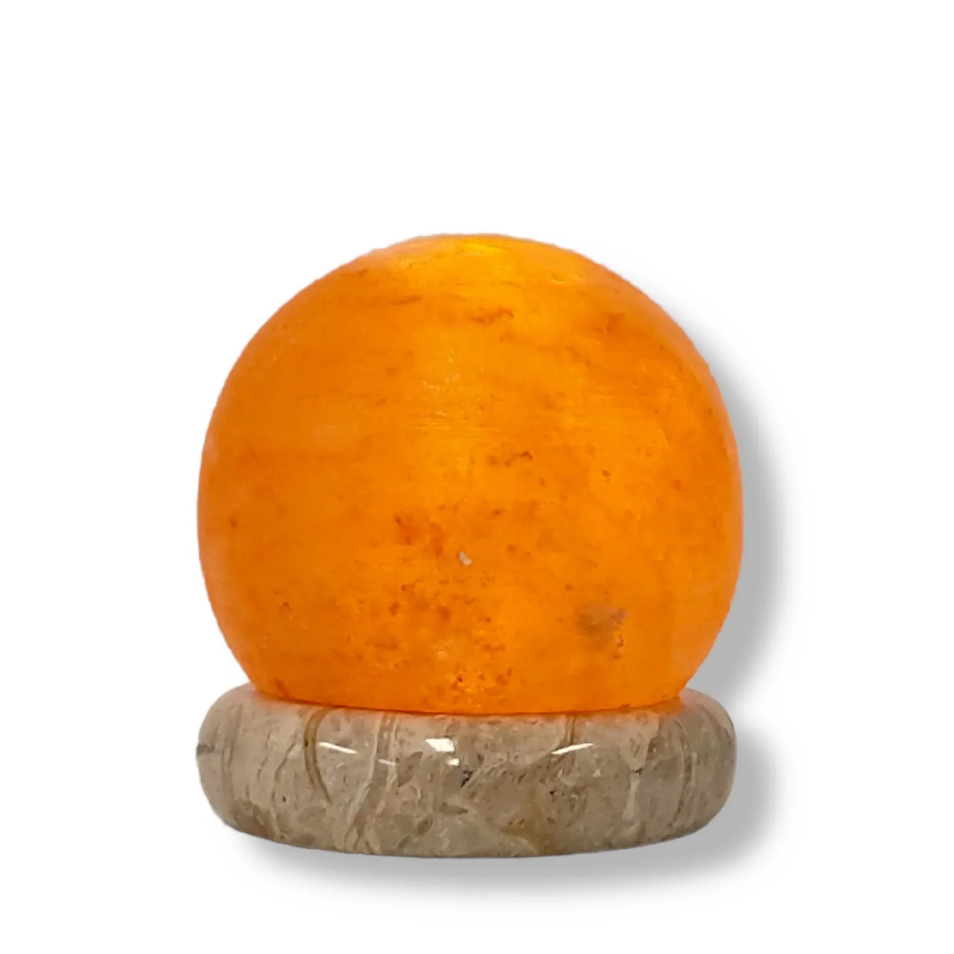 USB Himalayan Salt Lamp - Ball Sphere Carved Shape Pink Crystal Rock LED Light - Mekamart Australia