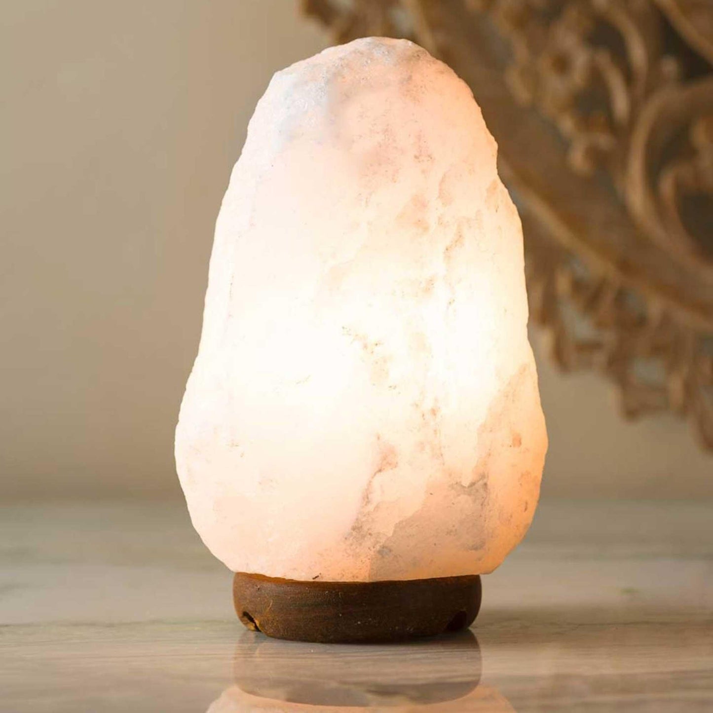12V 12W 2-3Kg Himalayan White Salt Lamp Crystal Rock Natural Shape Unique Lamps - Mekamart Australia