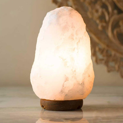 12V 12W 2-3Kg Himalayan White Salt Lamp Crystal Rock Natural Shape Unique Lamps - Mekamart Australia