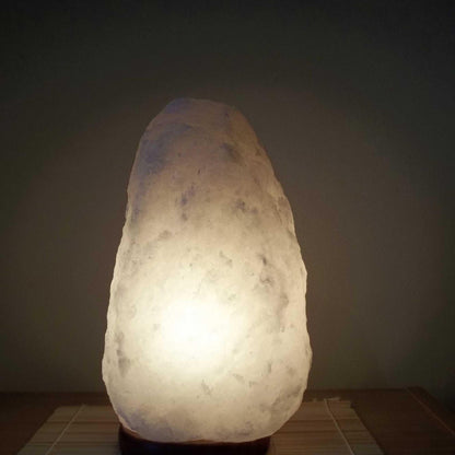 12V 12W 2-3Kg Himalayan White Salt Lamp Crystal Rock Natural Shape Unique Lamps - Mekamart Australia