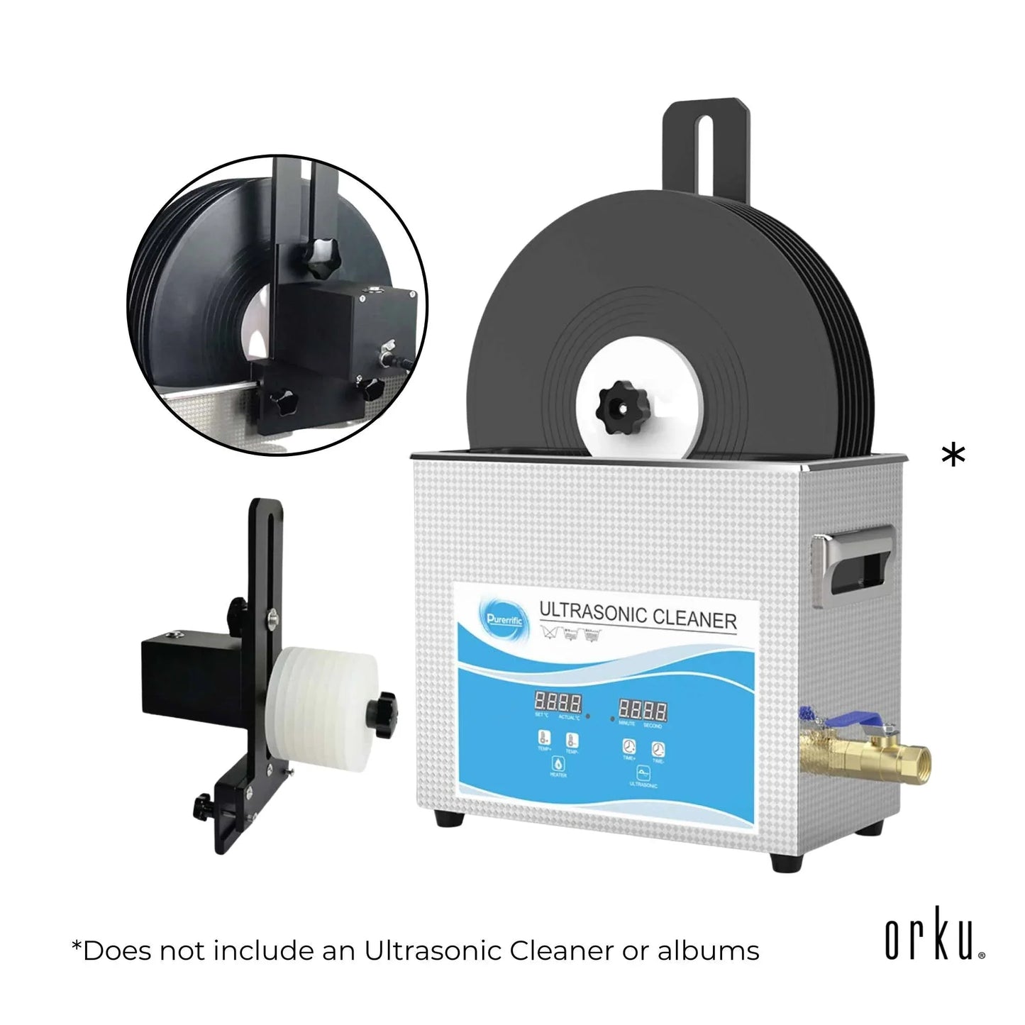 Alloy Vinyl Record Cleaning Stand Drying Rack For Ultrasonic Cleaner Disc Bracket - Mekamart Australia