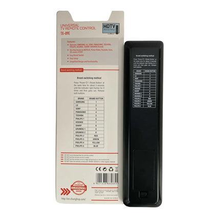 Chunghop Universal TV Remote TX-09E -3D For Smart TVs HDTV LED LCD - Mekamart Australia