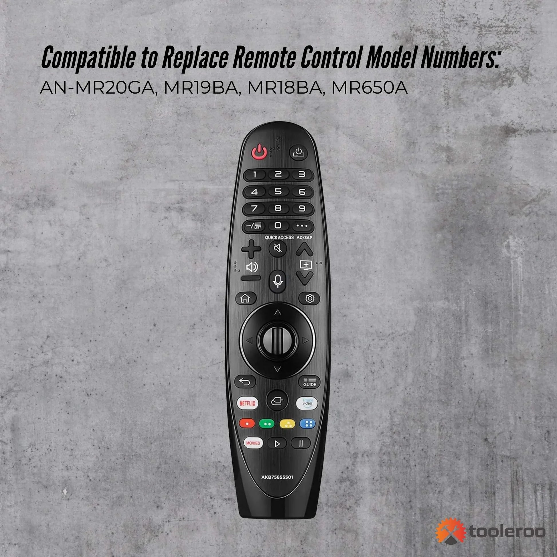 Tooleroo Smart TV Remote Control Replacement for LG Voice Magic 20GA 19BA 18BA - Mekamart Australia
