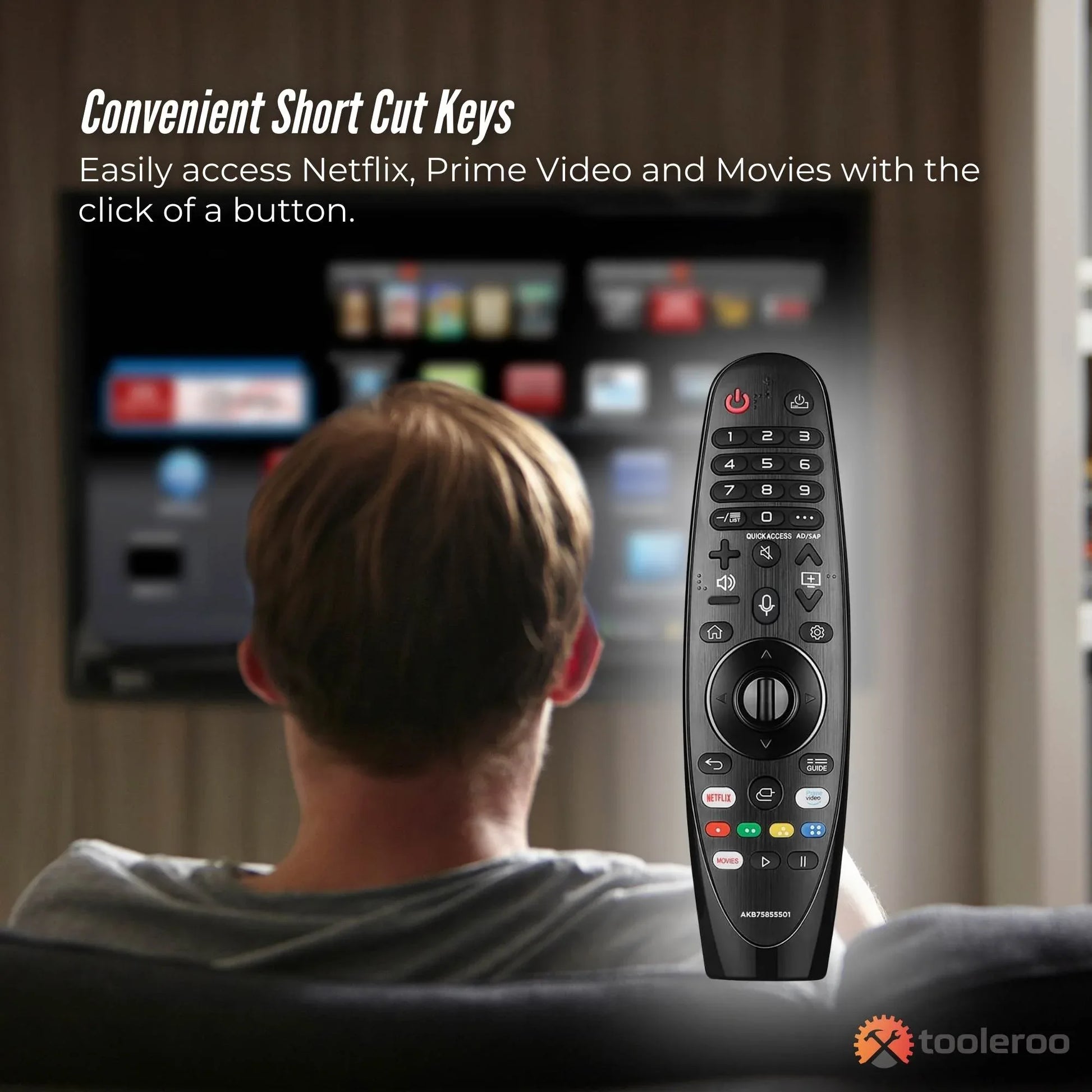 Tooleroo Smart TV Remote Control Replacement for LG Voice Magic 20GA 19BA 18BA - Mekamart Australia