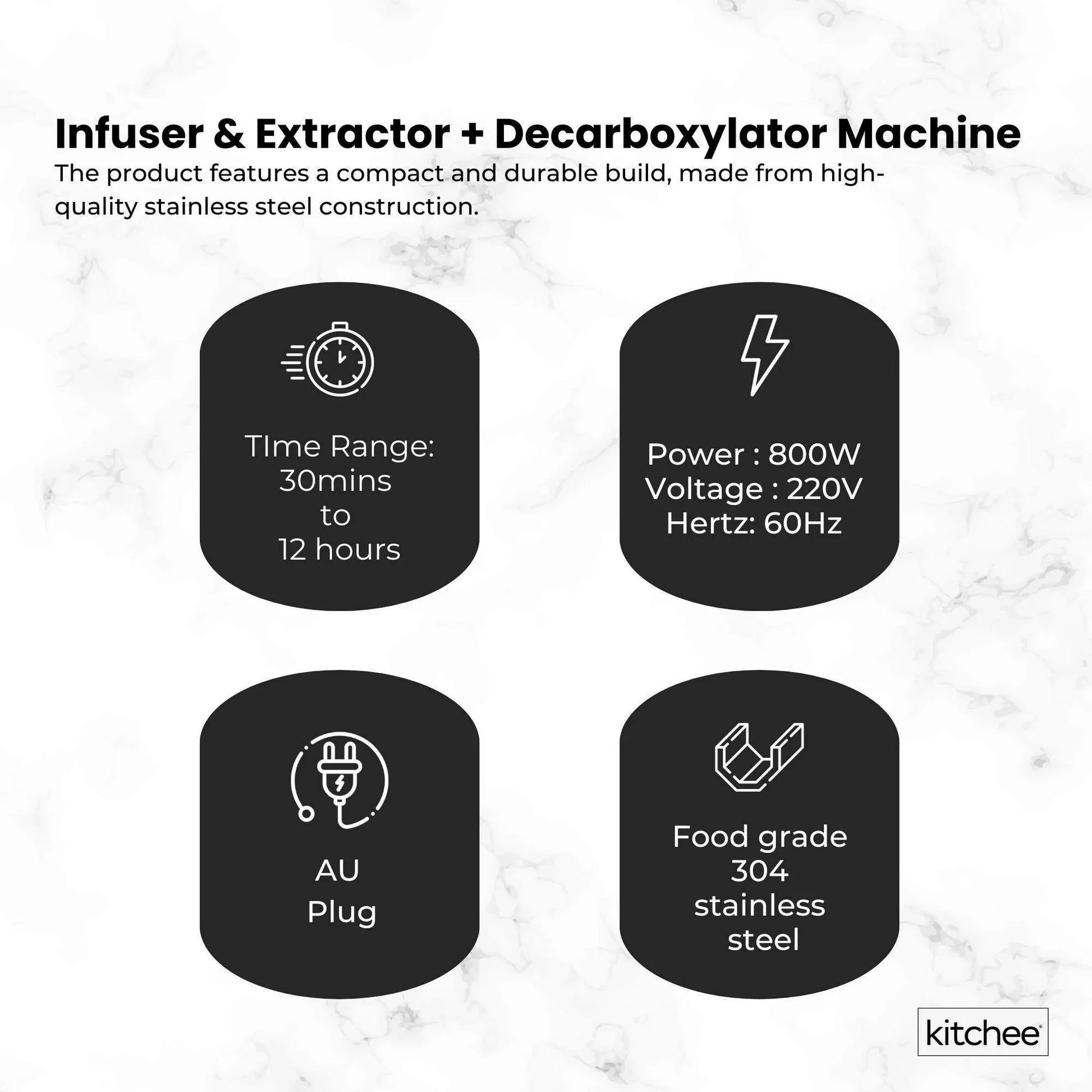 Kitchee Electric Butter Oil Herbal Infuser & Extractor + Decarboxylator Machine - Mekamart Australia