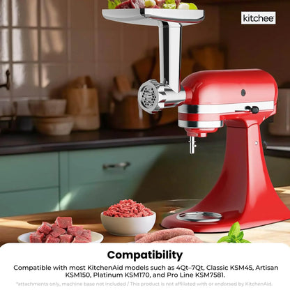 Kitchee Meat Food Grinder Sausage Attachment - Compatible with KitchenAid Mixers - Mekamart Australia
