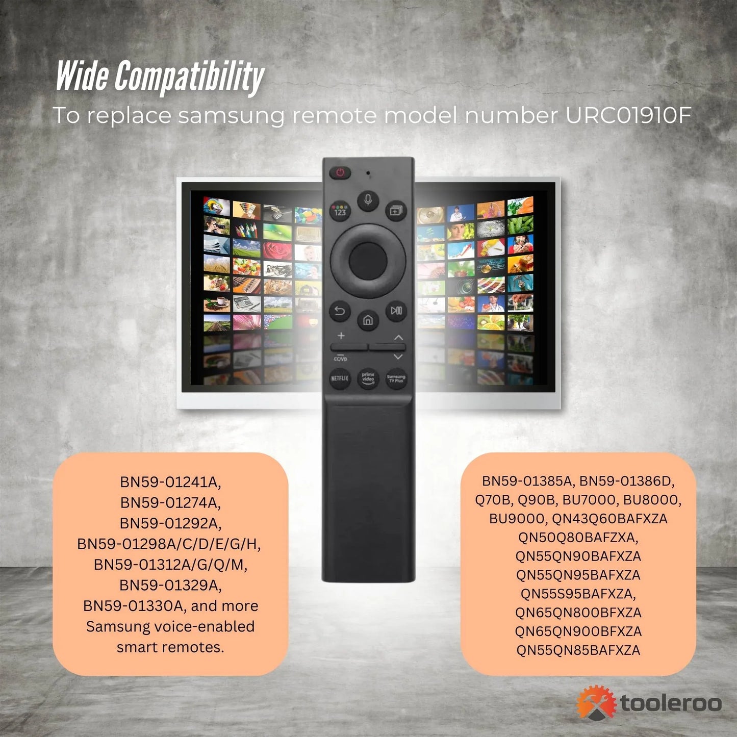 Tooleroo Smart TV Remote Control - Replacement For Samsung Voice BN59-01357F - Mekamart Australia