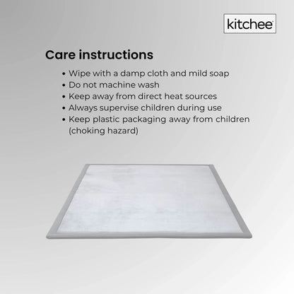 Kitchee Kids Foam Floor Play Mat 200x200cm – Padded Thick Soft Tatami Style Grey - Mekamart Australia