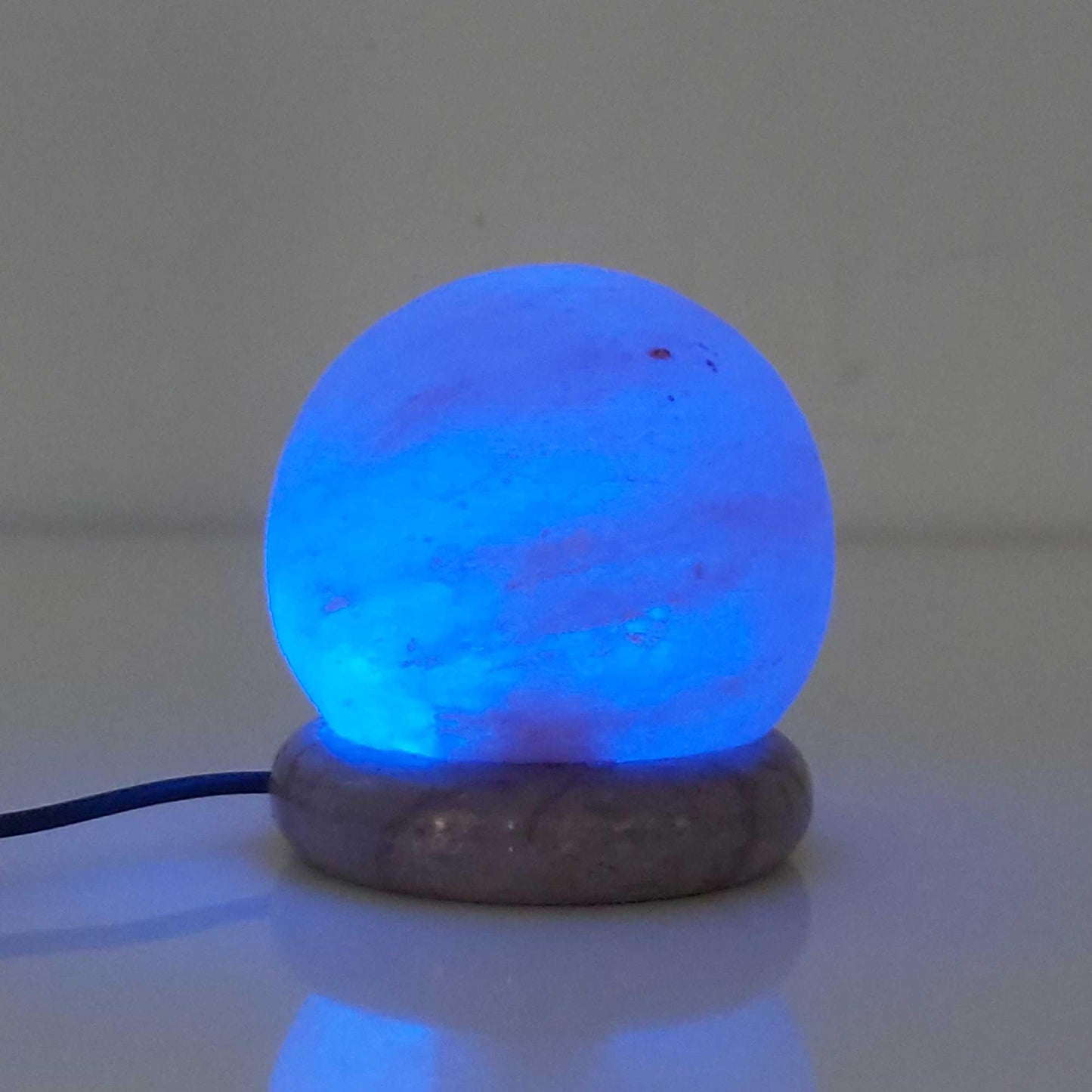 USB Colour Changing Salt Himalayan Lamp - Ball Sphere Shape Pink Rock LED Light - Mekamart Australia