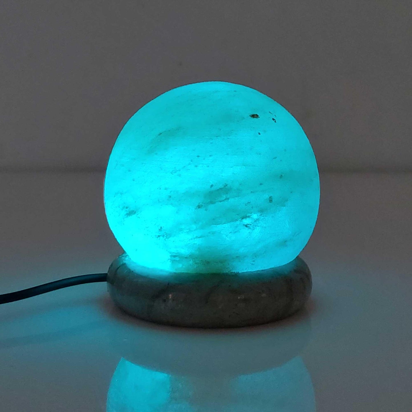USB Colour Changing Salt Himalayan Lamp - Ball Sphere Shape Pink Rock LED Light - Mekamart Australia