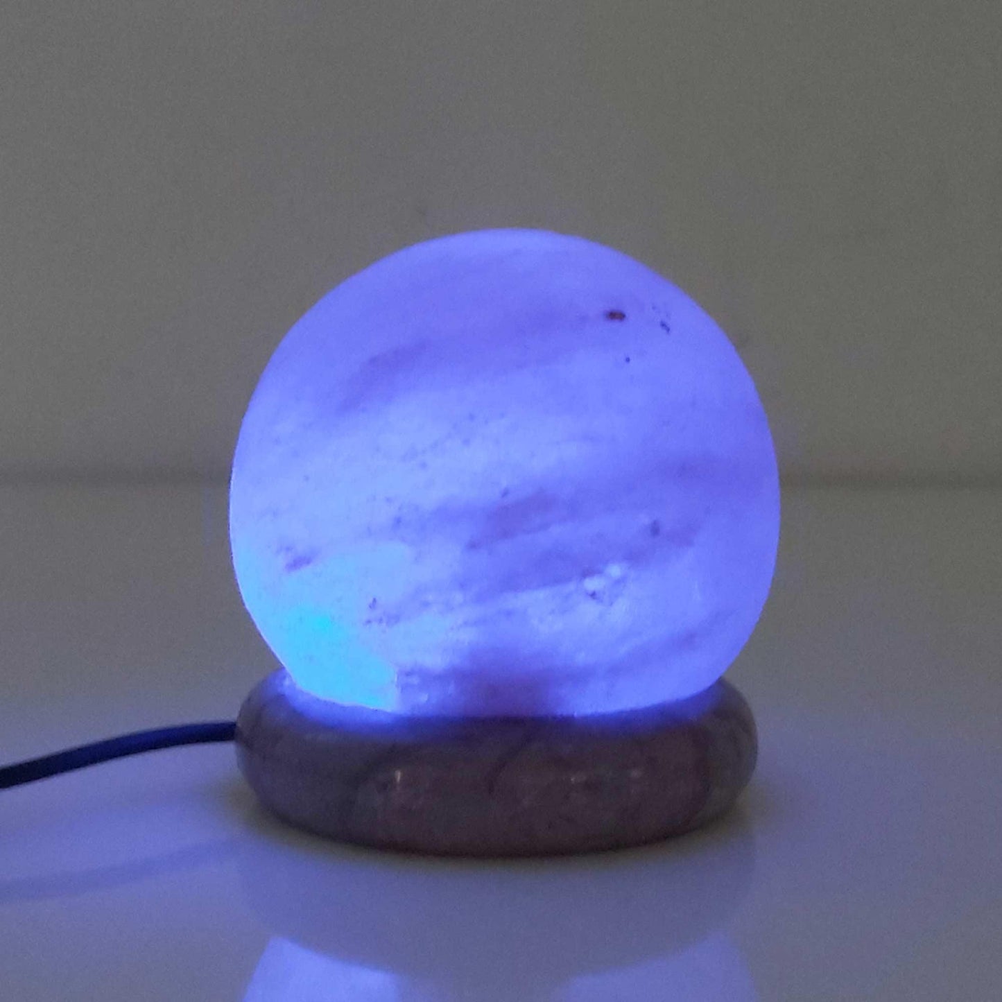 USB Colour Changing Salt Himalayan Lamp - Ball Sphere Shape Pink Rock LED Light - Mekamart Australia
