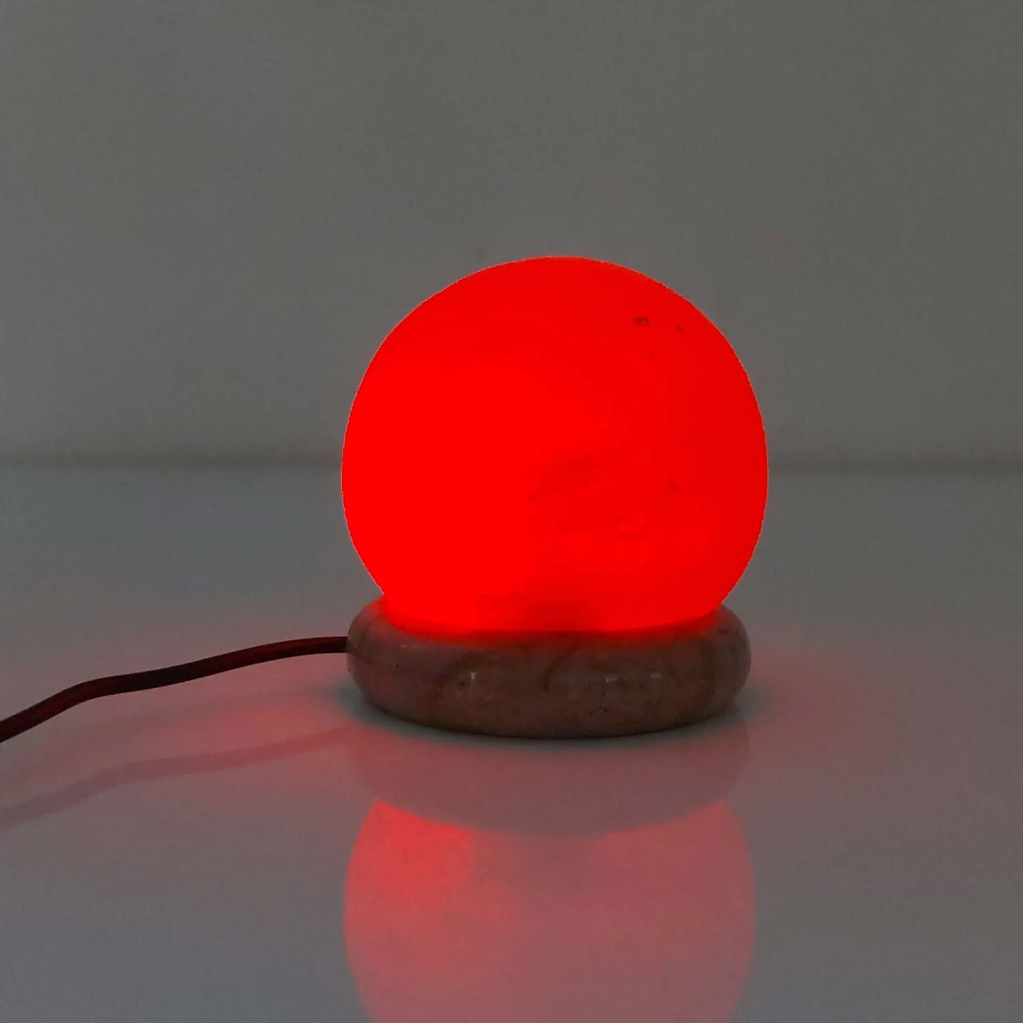 USB Colour Changing Salt Himalayan Lamp - Ball Sphere Shape Pink Rock LED Light - Mekamart Australia