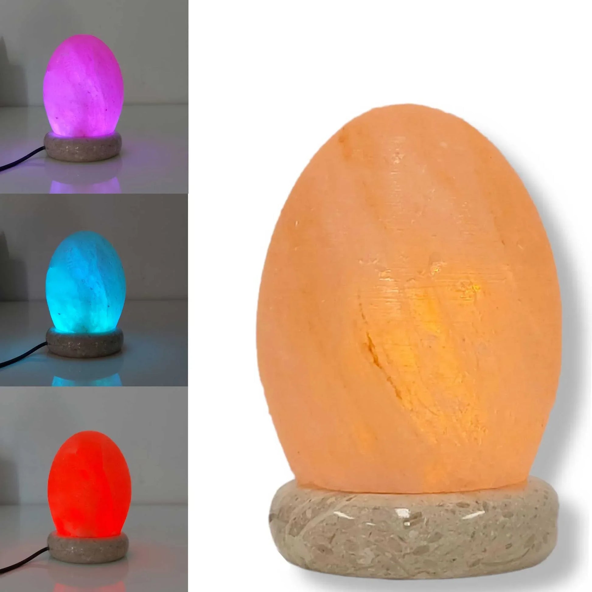 USB Colour Changing Egg Shape Himalayan Pink Salt Lamp Color Change LED Light - Mekamart Australia