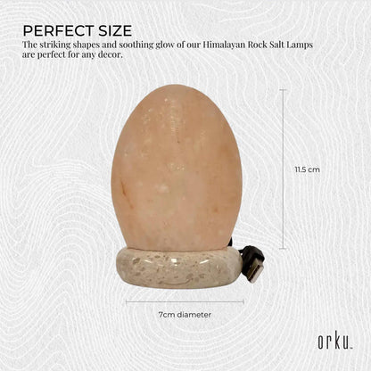 USB Colour Changing Egg Shape Himalayan Pink Salt Lamp Color Change LED Light - Mekamart Australia