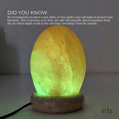 USB Colour Changing Egg Shape Himalayan Pink Salt Lamp Color Change LED Light - Mekamart Australia