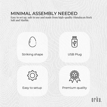USB Colour Changing Egg Shape Himalayan Pink Salt Lamp Color Change LED Light - Mekamart Australia