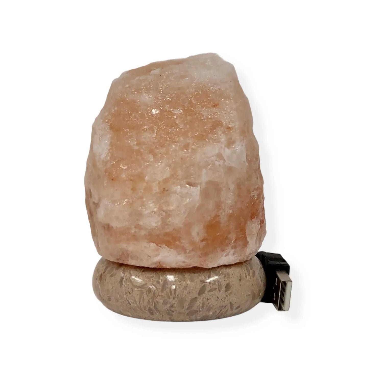 USB Colour Changing Salt Himalayan Lamp - Natural Shape Pink Rock LED Light - Mekamart Australia